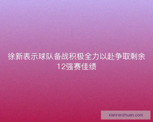 徐新表示球队备战积极全力以赴争取剩余12强赛佳绩